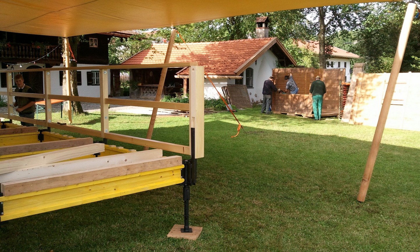 Gartenfest-Aufbau